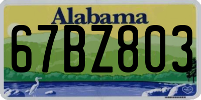 AL license plate 67BZ803