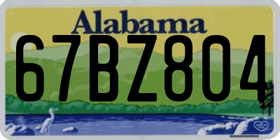 AL license plate 67BZ804