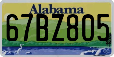 AL license plate 67BZ805