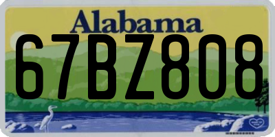 AL license plate 67BZ808