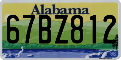 AL license plate 67BZ812