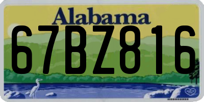 AL license plate 67BZ816
