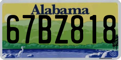 AL license plate 67BZ818