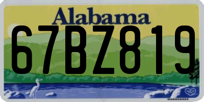 AL license plate 67BZ819