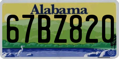 AL license plate 67BZ820