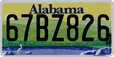 AL license plate 67BZ826
