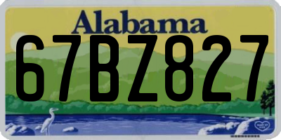 AL license plate 67BZ827
