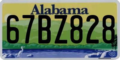 AL license plate 67BZ828