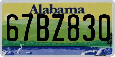 AL license plate 67BZ830