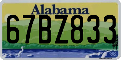 AL license plate 67BZ833