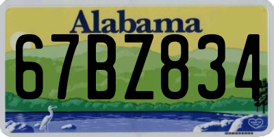AL license plate 67BZ834
