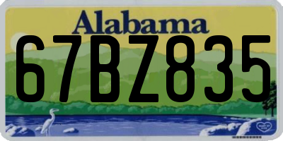 AL license plate 67BZ835