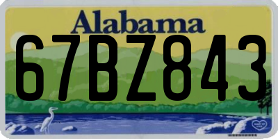 AL license plate 67BZ843