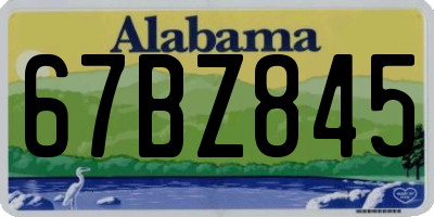 AL license plate 67BZ845