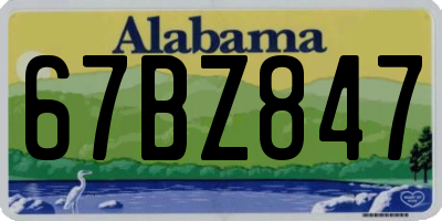 AL license plate 67BZ847