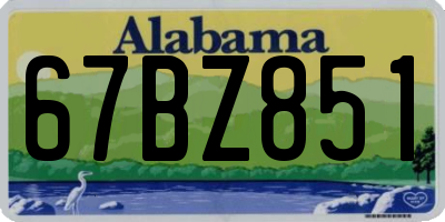 AL license plate 67BZ851