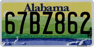 AL license plate 67BZ862
