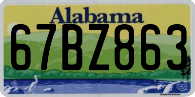 AL license plate 67BZ863
