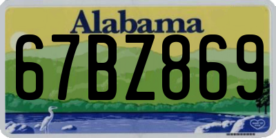 AL license plate 67BZ869