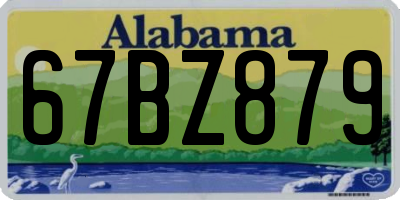 AL license plate 67BZ879
