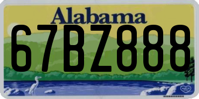 AL license plate 67BZ888