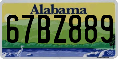 AL license plate 67BZ889
