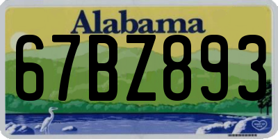 AL license plate 67BZ893