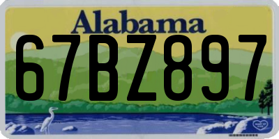 AL license plate 67BZ897