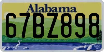 AL license plate 67BZ898