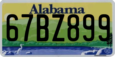 AL license plate 67BZ899