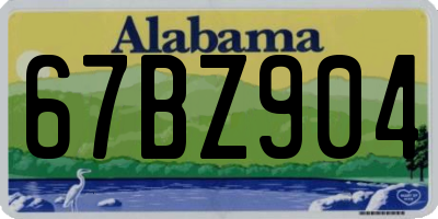 AL license plate 67BZ904