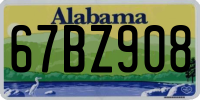AL license plate 67BZ908
