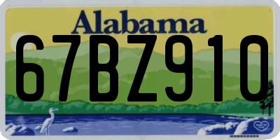 AL license plate 67BZ910