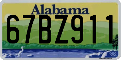 AL license plate 67BZ911
