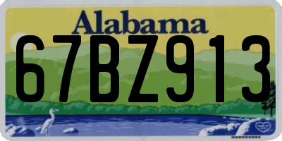 AL license plate 67BZ913