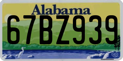 AL license plate 67BZ939