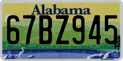 AL license plate 67BZ945