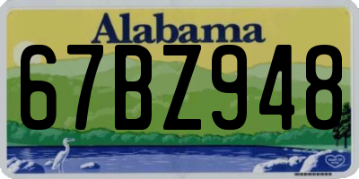 AL license plate 67BZ948