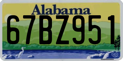 AL license plate 67BZ951