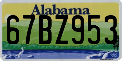 AL license plate 67BZ953