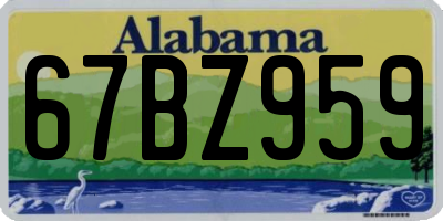AL license plate 67BZ959