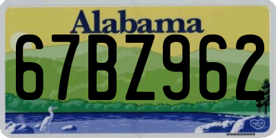 AL license plate 67BZ962