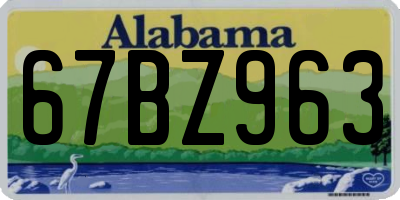 AL license plate 67BZ963
