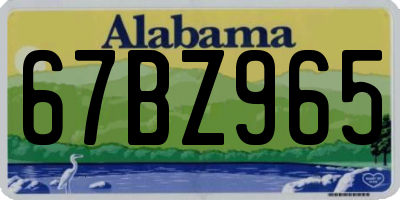 AL license plate 67BZ965