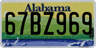 AL license plate 67BZ969