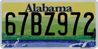 AL license plate 67BZ972