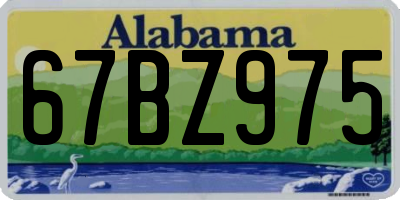 AL license plate 67BZ975