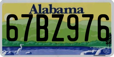 AL license plate 67BZ976