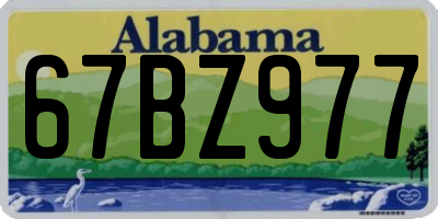 AL license plate 67BZ977