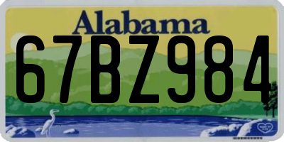 AL license plate 67BZ984